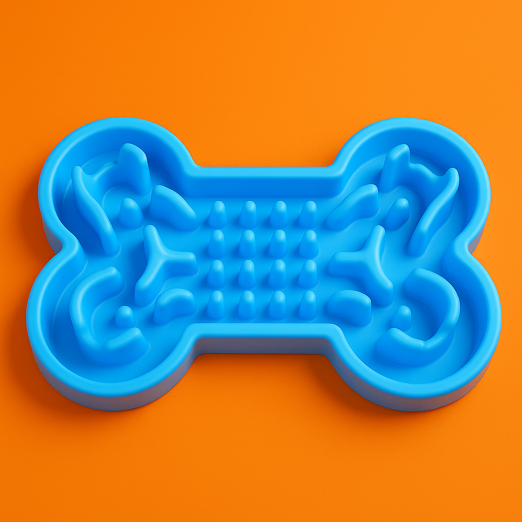 Pet Dog Slow Food Feeder Anti Choke Travel Bowl